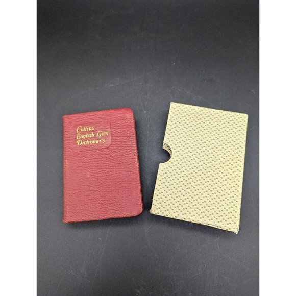 Vintage NEW GEM ENGLISH DICTIONARY 1960 Leather Cover with Gilt Edging in Box - Picture 7 of 16